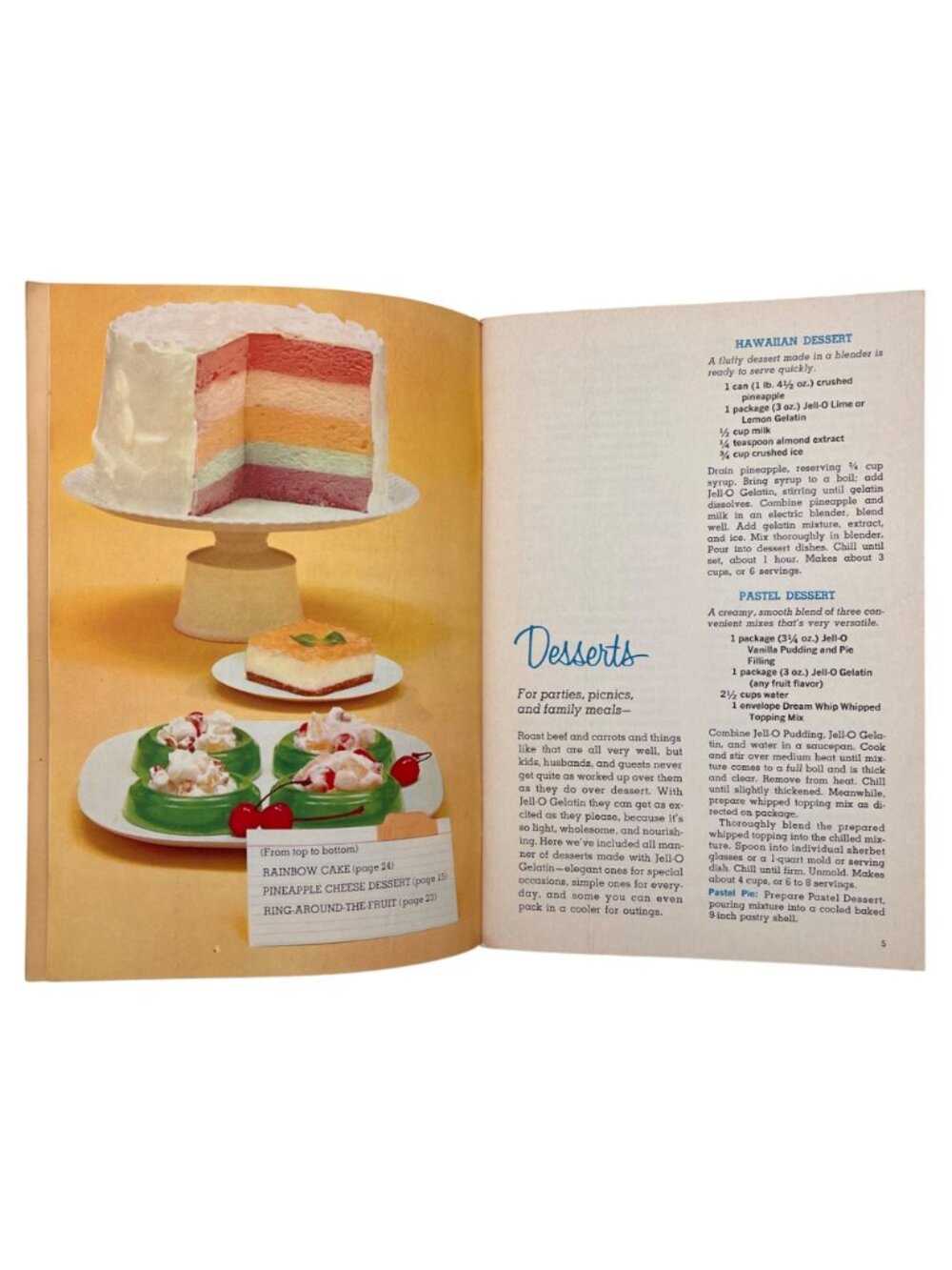 Joys Of Jell-O Vintage Recipe Booklet 5th Edition & Jell-O Brand Gelatin Leaflet - Picture 6 of 13
